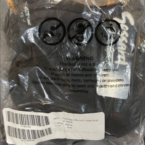 ASOS - Gossard Boost T-shirt Bra in Black - Size 36A - Picture 6 of 8